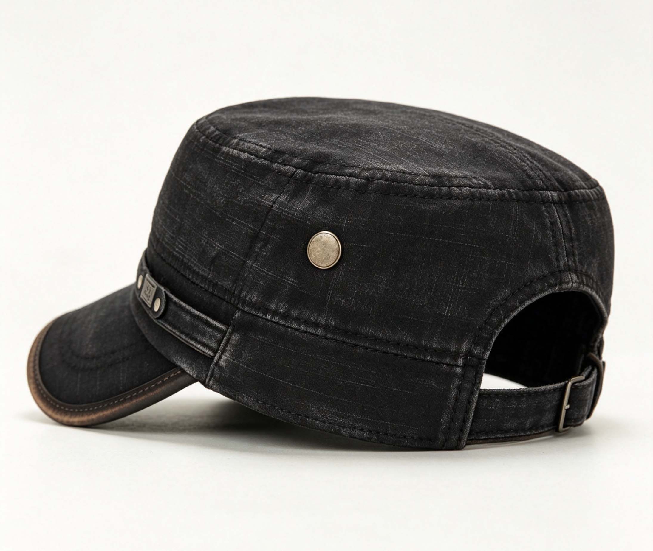 Vintage Wash Flat Cap, Spring Autumn Casual Solid Sun Hat