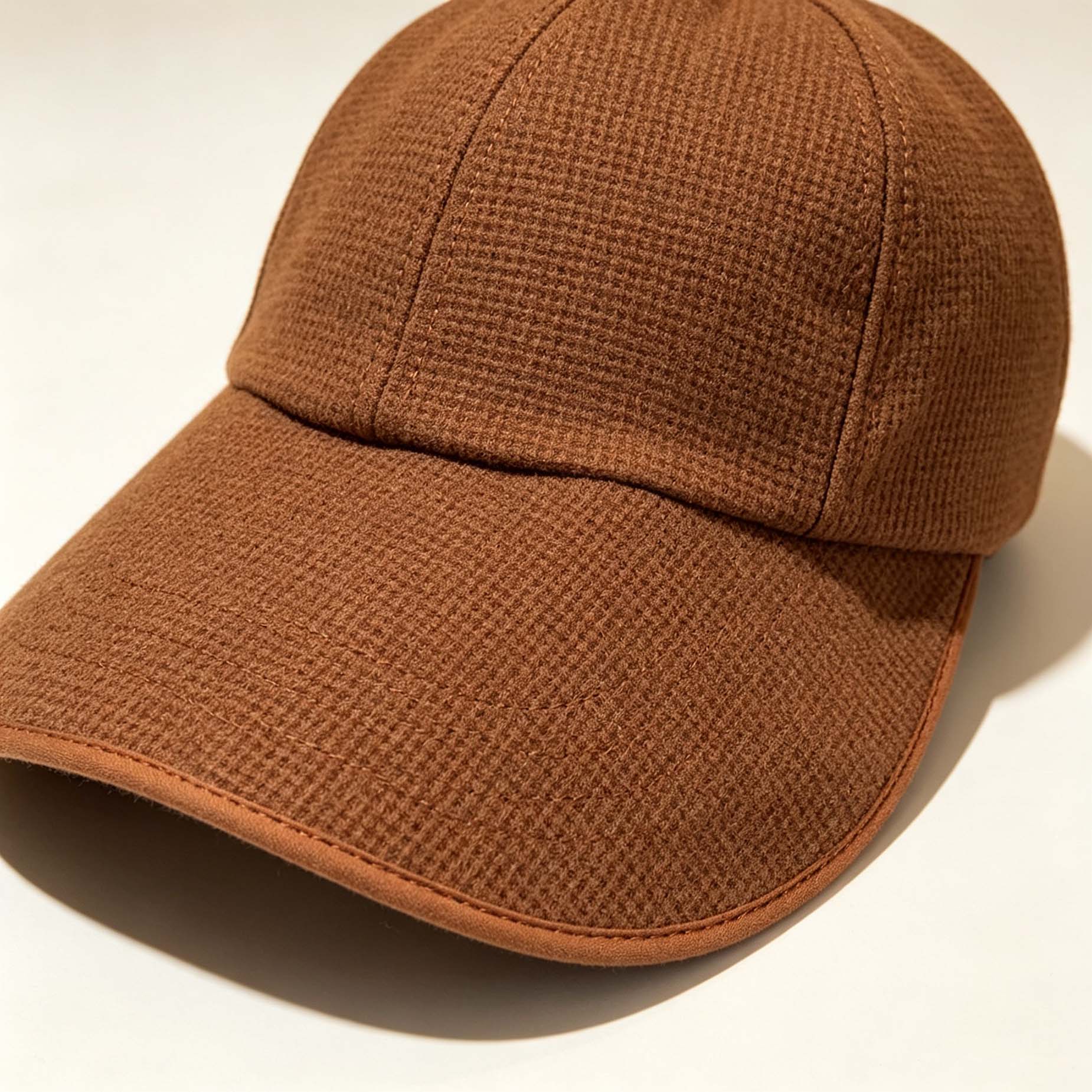 Waffle Wide Brim Baseball Cap, Versatile Face Flattering Casual Hat
