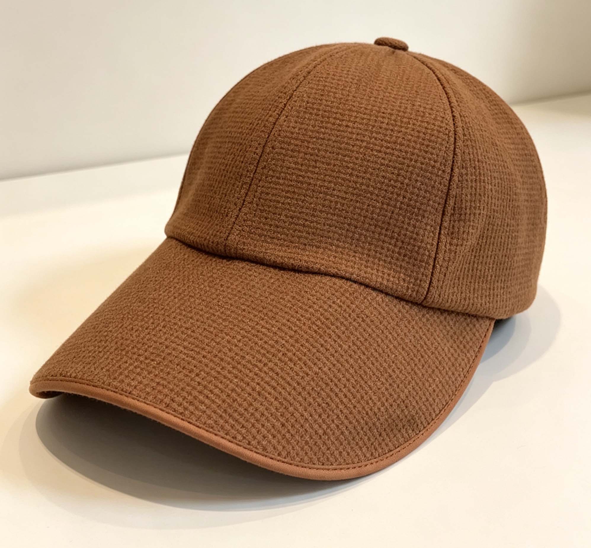 Waffle Wide Brim Baseball Cap, Versatile Face Flattering Casual Hat