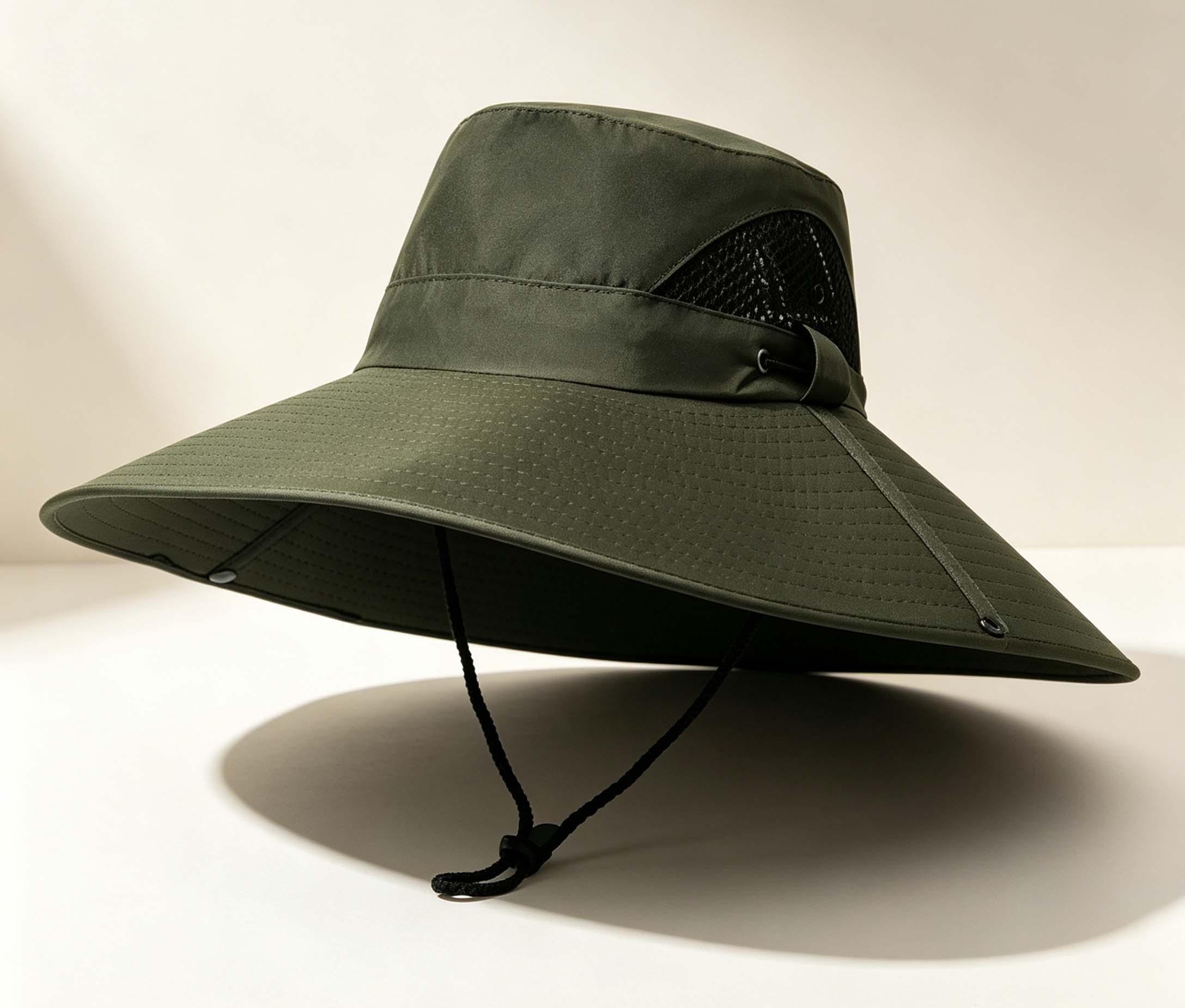 Wide Brim Outdoor Bucket Hat, Breathable Sun Hat for Fishing Hiking Spring Summer